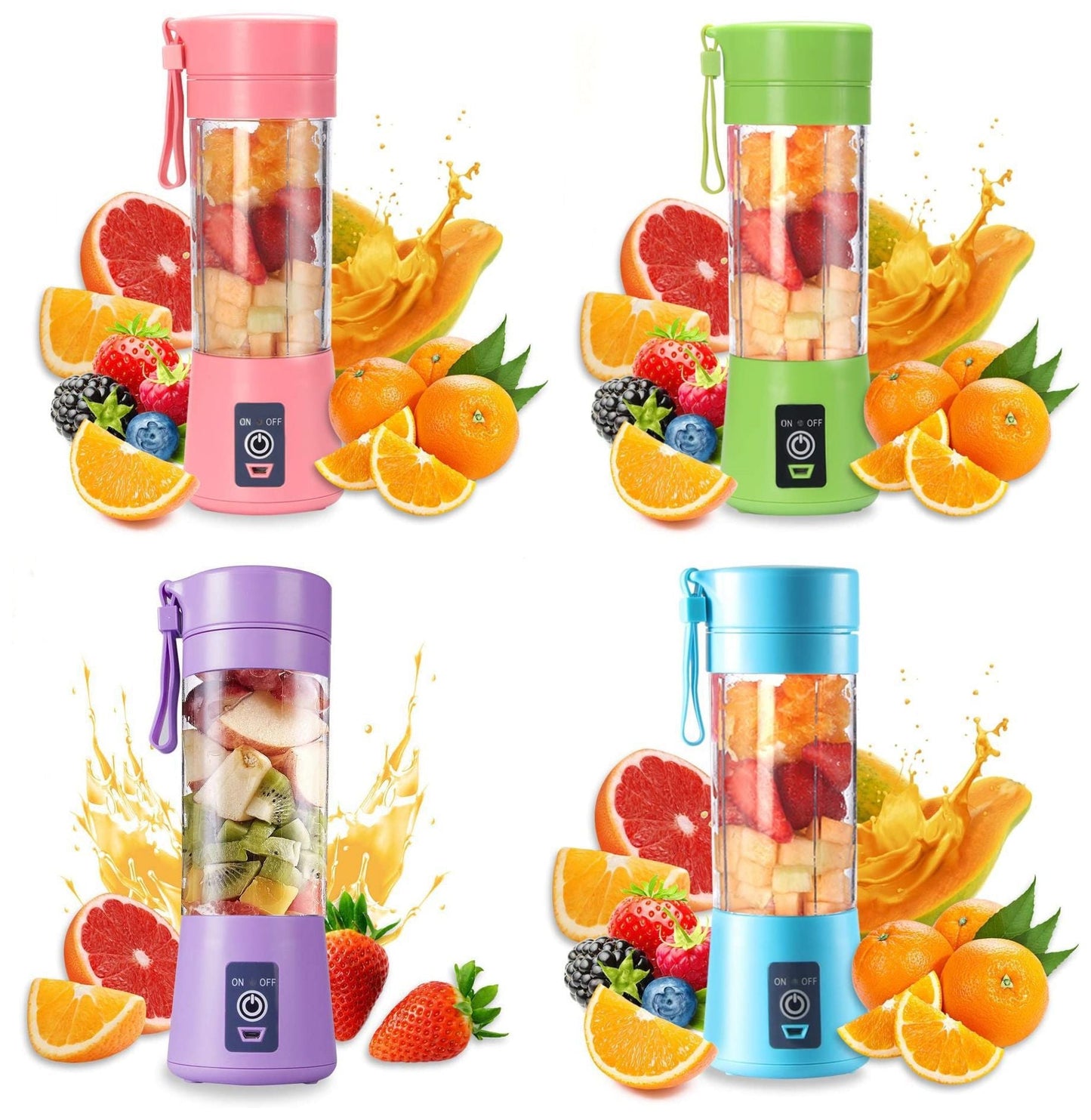 Portable Blender With USB Rechargeable Mini Kitchen Fruit Juice Mixer Home Simple Portable Electric Mini Juicer - Krosscanada