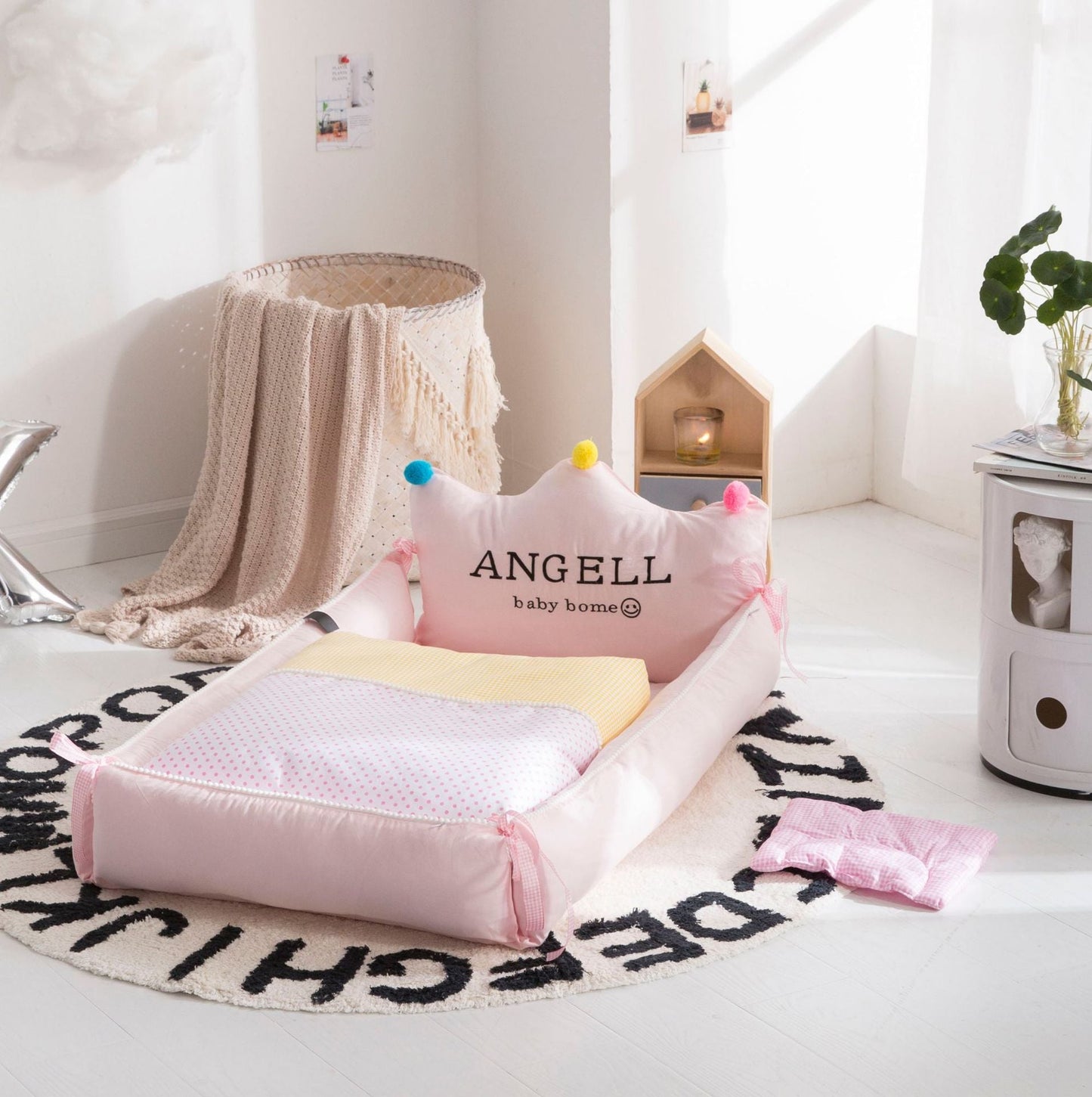 Portable Crib Middle Bed Neonatal Uterine Bionic Crib Detachable And Washable Adjustable Nursing Crib - Krosscanada