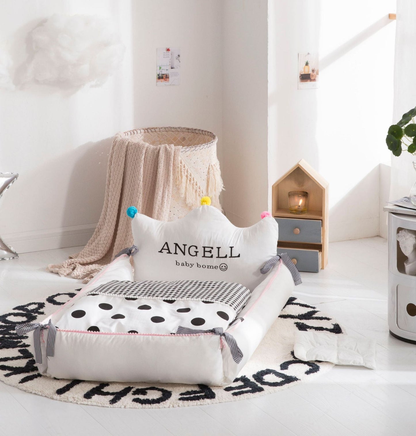 Portable Crib Middle Bed Neonatal Uterine Bionic Crib Detachable And Washable Adjustable Nursing Crib - Krosscanada