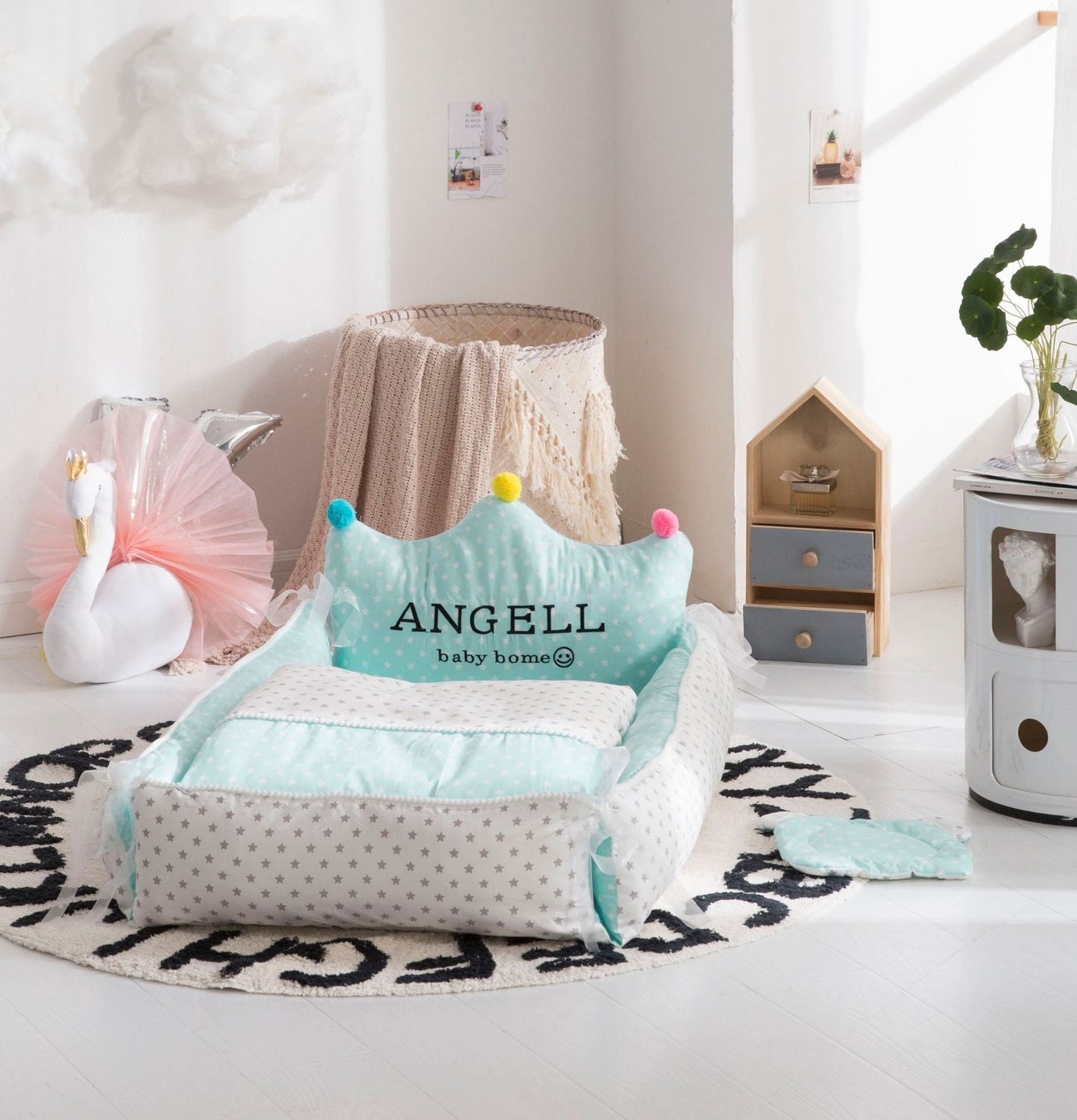 Portable Crib Middle Bed Neonatal Uterine Bionic Crib Detachable And Washable Adjustable Nursing Crib - Krosscanada
