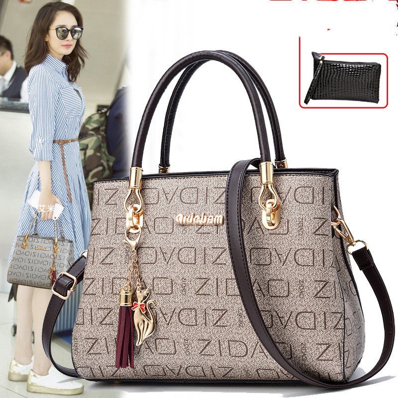 Printed Fashion Ladies Handbags Big Bags All - match Single Shoulder Messenger Bag - Krosscanada