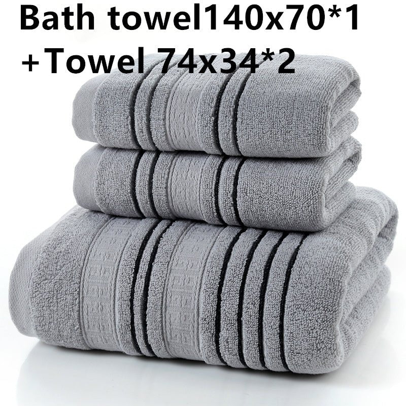 Pure Cotton Thick Soft Absorbent Bath Towel - Krosscanada