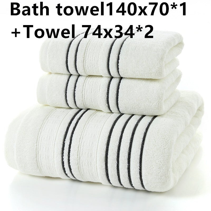 Pure Cotton Thick Soft Absorbent Bath Towel - Krosscanada