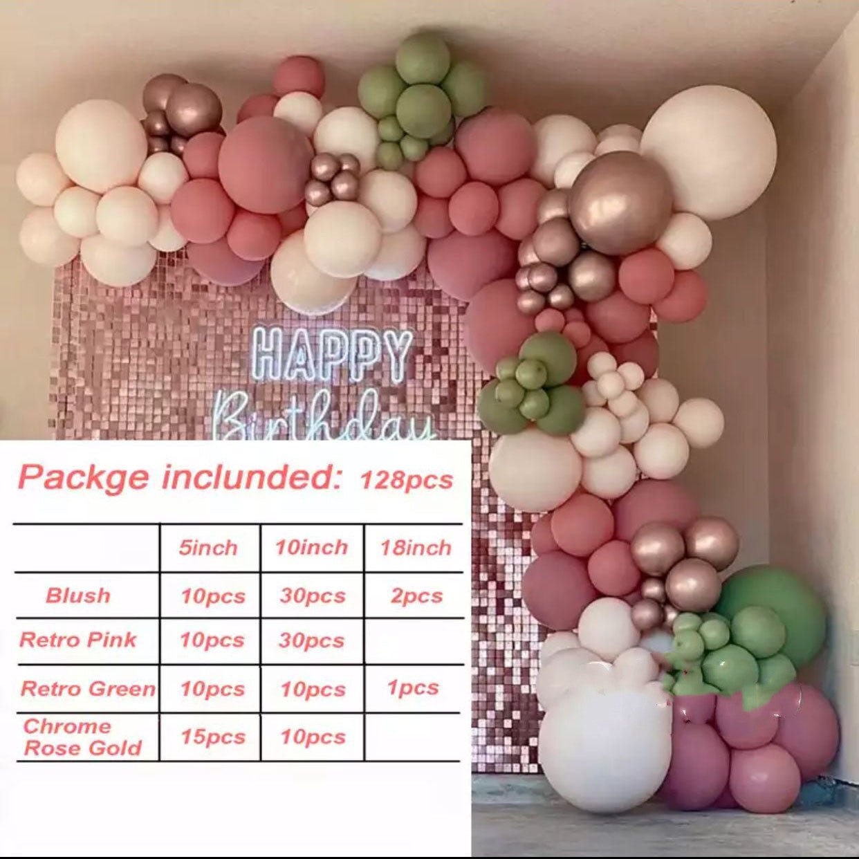 Retro Colored Irregular Balloon Arch Garland - Krosscanada