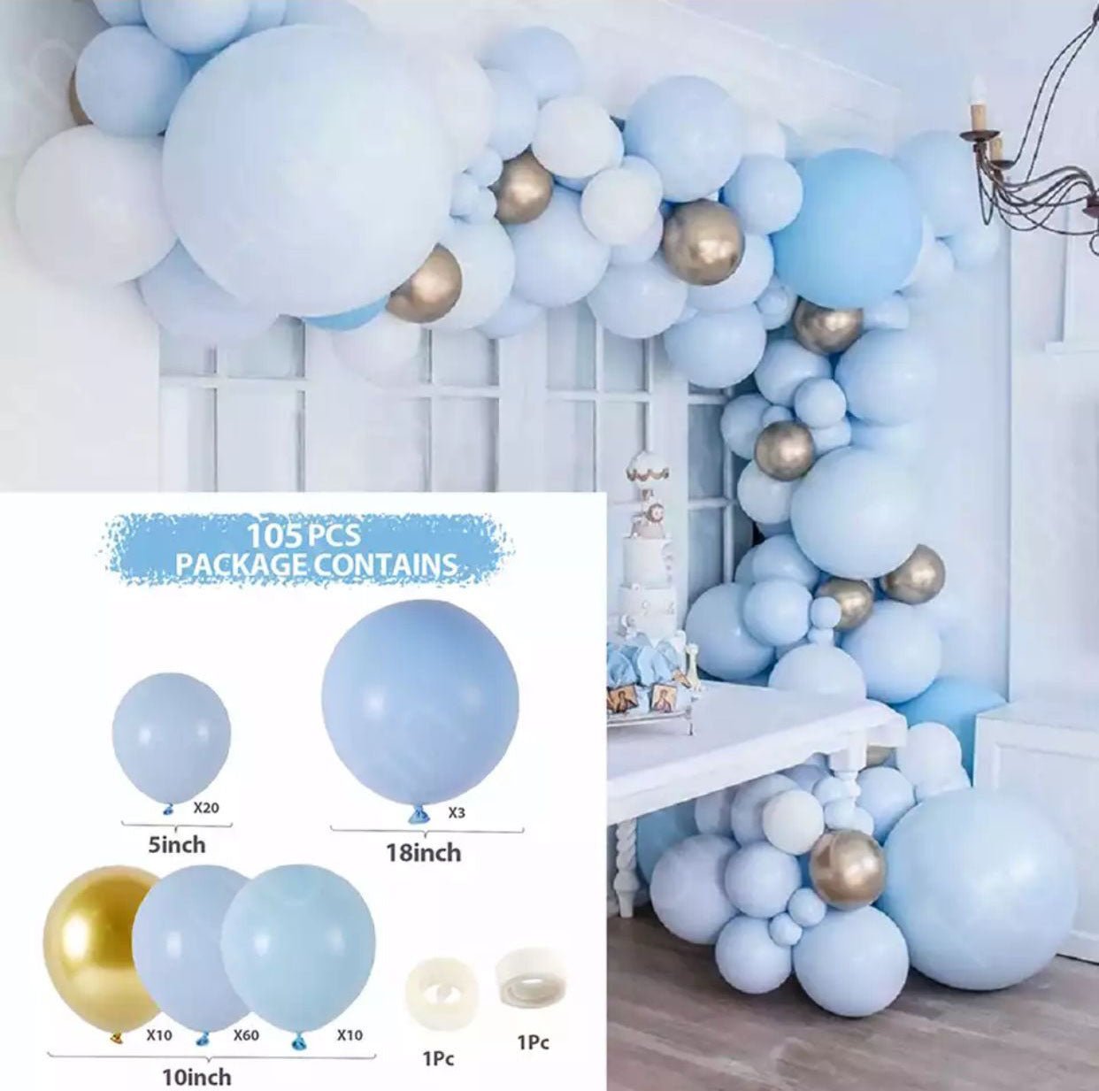 Retro Colored Irregular Balloon Arch Garland - Krosscanada