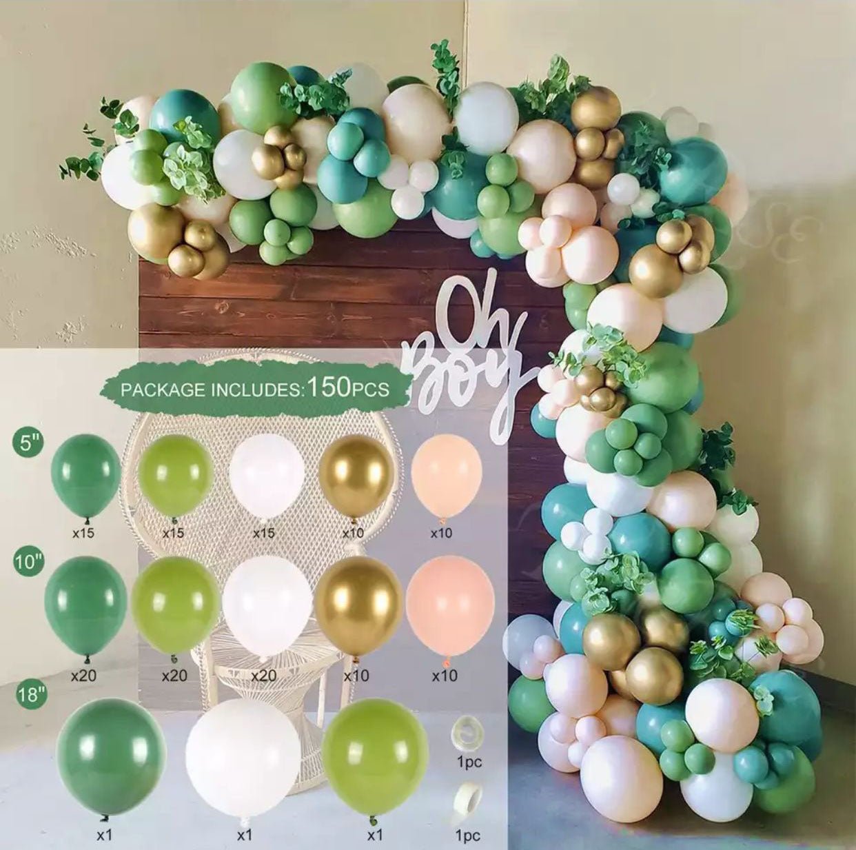 Retro Colored Irregular Balloon Arch Garland - Krosscanada