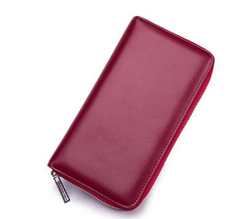 Rfid Many Departments Men Wallet Cow Genuine Leather 36 Slots Card Holder Cell Phone Pocket Male Wallets Clutch Man Long Purse - Krosscanada