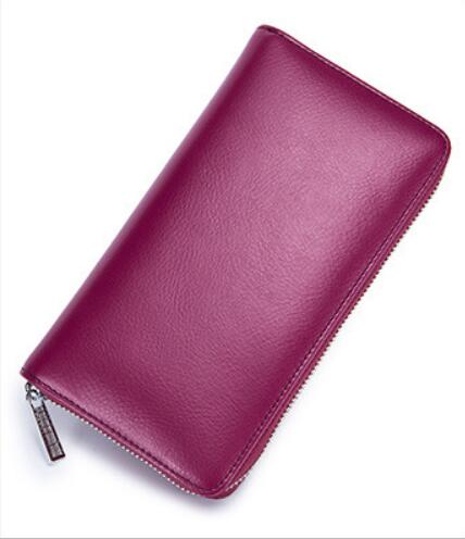 Rfid Many Departments Men Wallet Cow Genuine Leather 36 Slots Card Holder Cell Phone Pocket Male Wallets Clutch Man Long Purse - Krosscanada