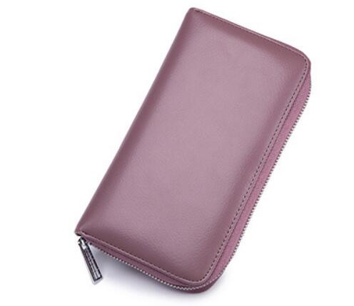 Rfid Many Departments Men Wallet Cow Genuine Leather 36 Slots Card Holder Cell Phone Pocket Male Wallets Clutch Man Long Purse - Krosscanada