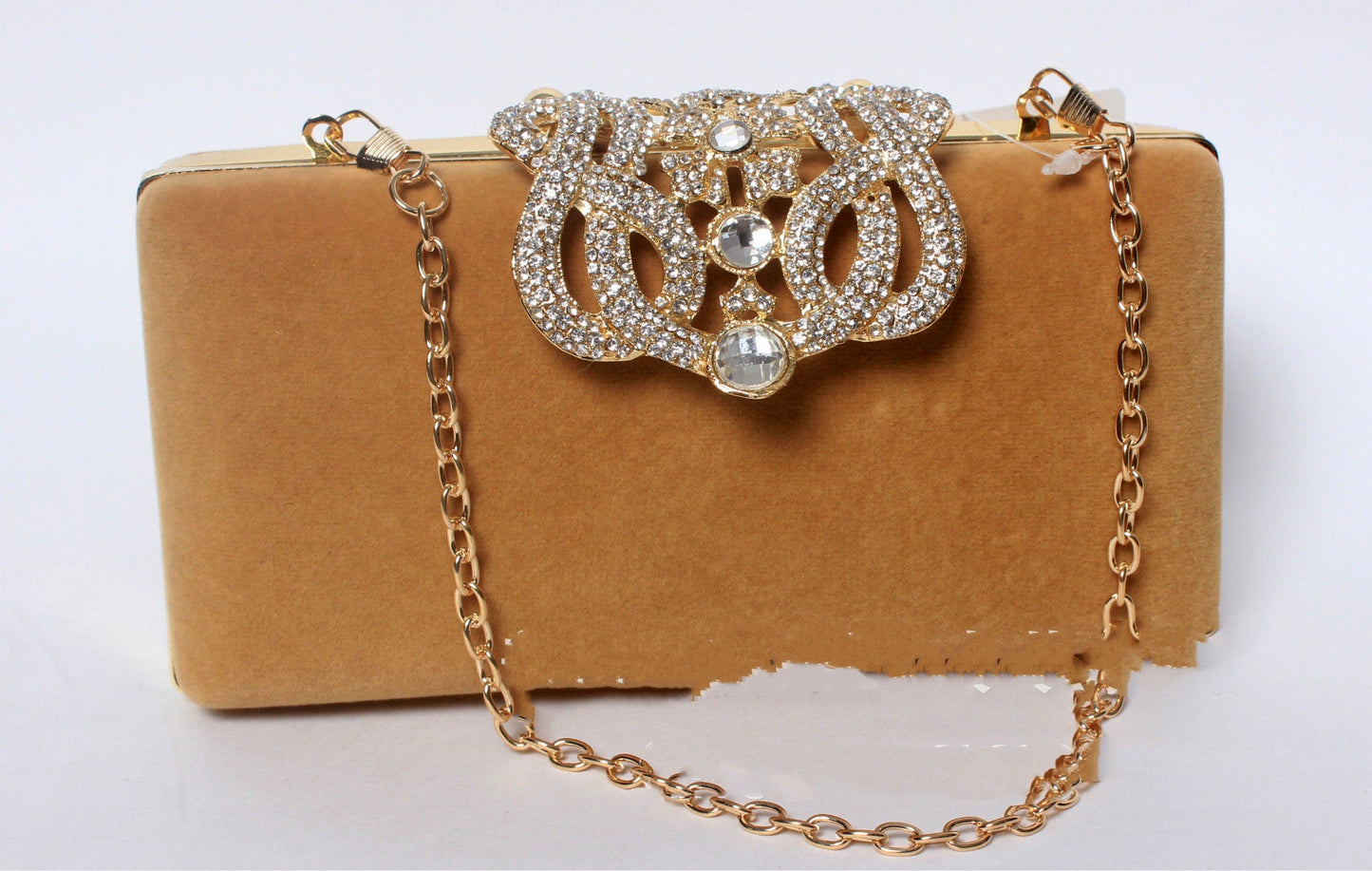 Rhinestone Crown Suede Ladies Bridal Bag - Krosscanada