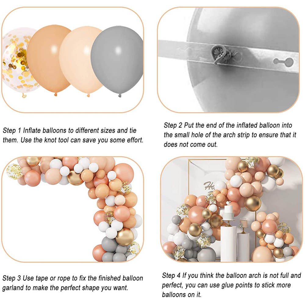 Rose Gold Complexion Balloon Set Arch Wreath - Krosscanada