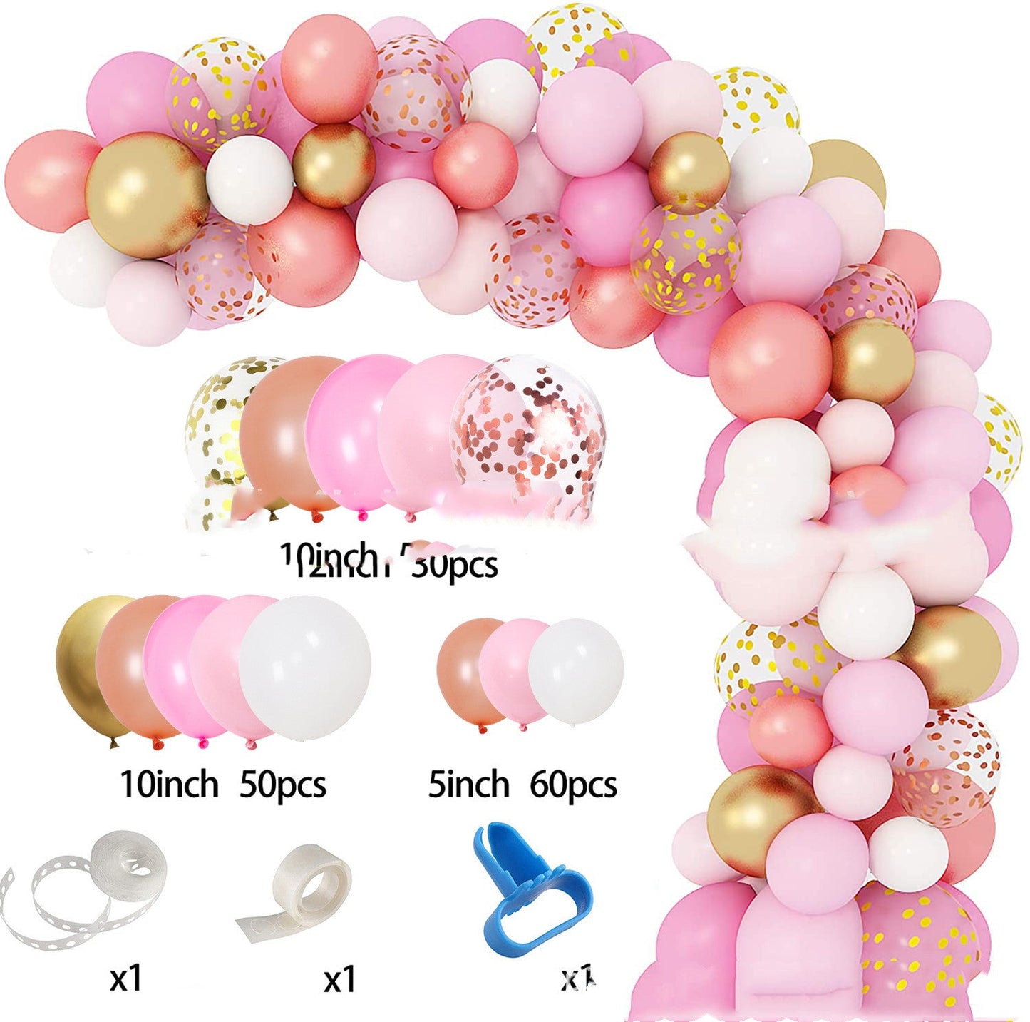 Rose Gold Latex Balloon Set Wedding Event Birthday Party Decoration Balloons - Krosscanada