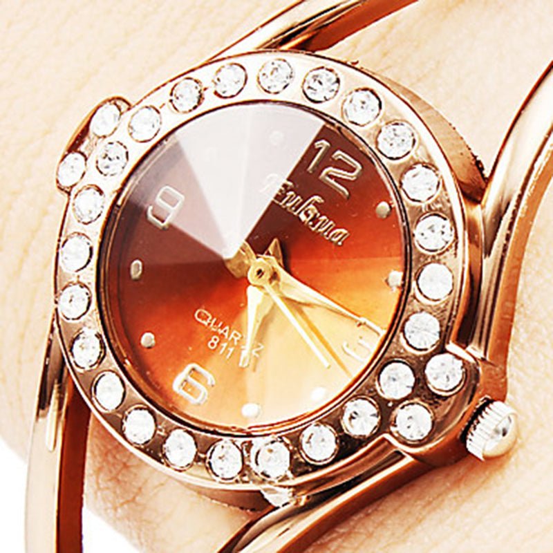 Rose Gold Simple Fashion Ladies Bracelet Watch - Krosscanada