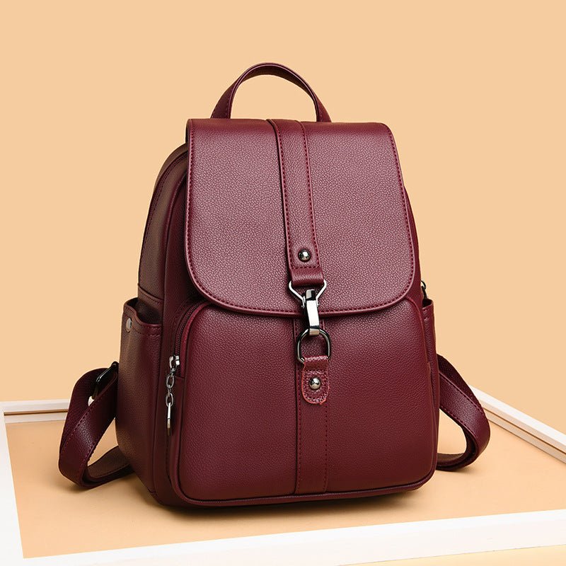 Sheepskin backpack soft leather backpack - Krosscanada