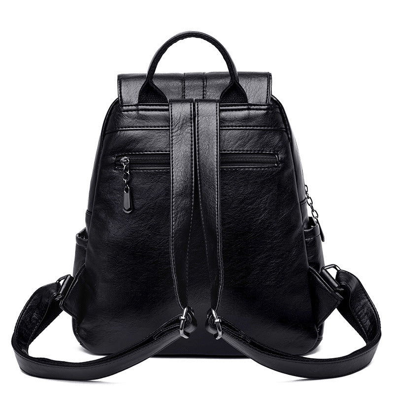 Sheepskin backpack soft leather backpack - Krosscanada