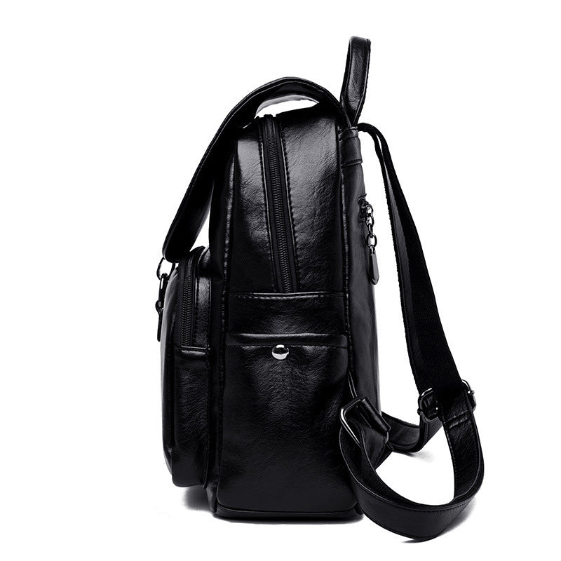 Sheepskin backpack soft leather backpack - Krosscanada