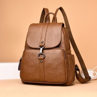 Sheepskin backpack soft leather backpack - Krosscanada