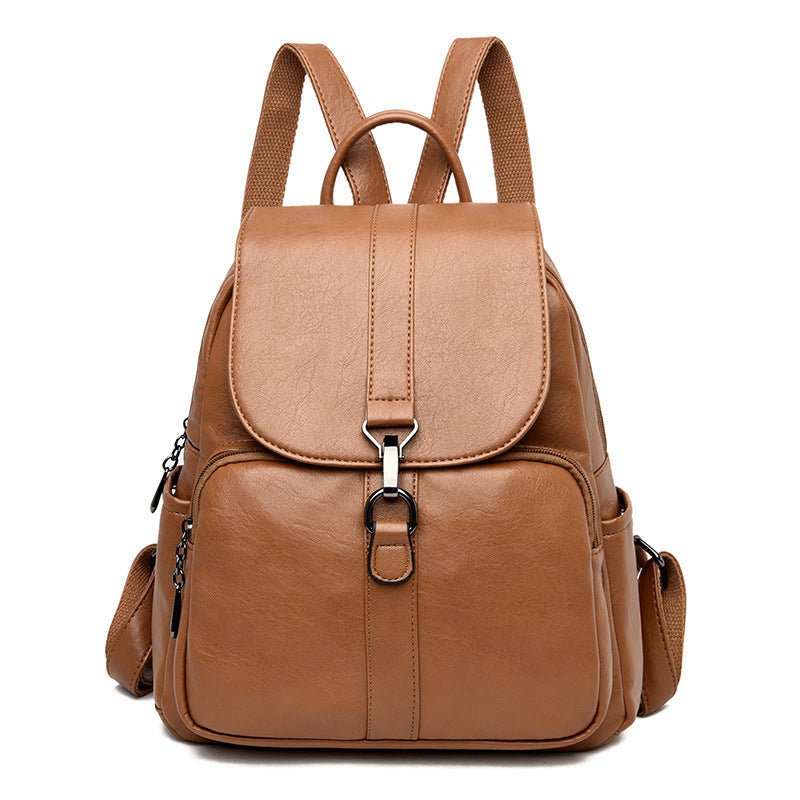 Sheepskin backpack soft leather backpack - Krosscanada