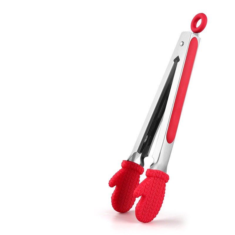 Silicone Christmas Kitchen Tong Bread Food BBQ Clip Locking Cute Food Tong Serving Tong For Cooking Kitchen Accessories - Krosscanada