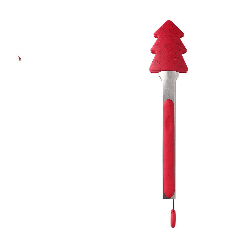 Silicone Christmas Kitchen Tong Bread Food BBQ Clip Locking Cute Food Tong Serving Tong For Cooking Kitchen Accessories - Krosscanada