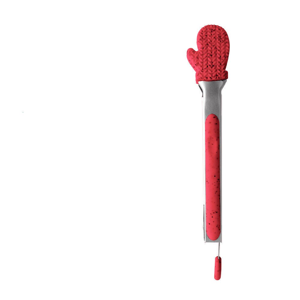 Silicone Christmas Kitchen Tong Bread Food BBQ Clip Locking Cute Food Tong Serving Tong For Cooking Kitchen Accessories - Krosscanada