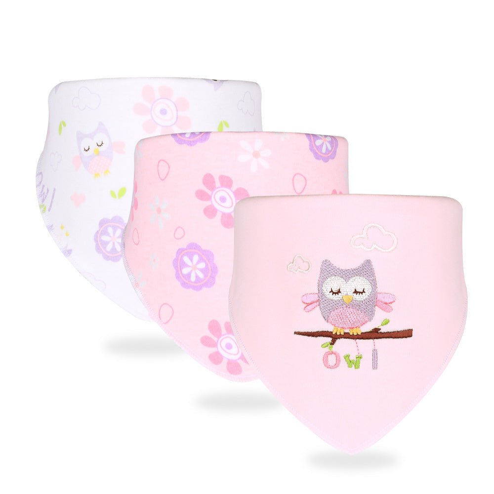 Simple Printed Baby Products Cotton Saliva Towel - Krosscanada