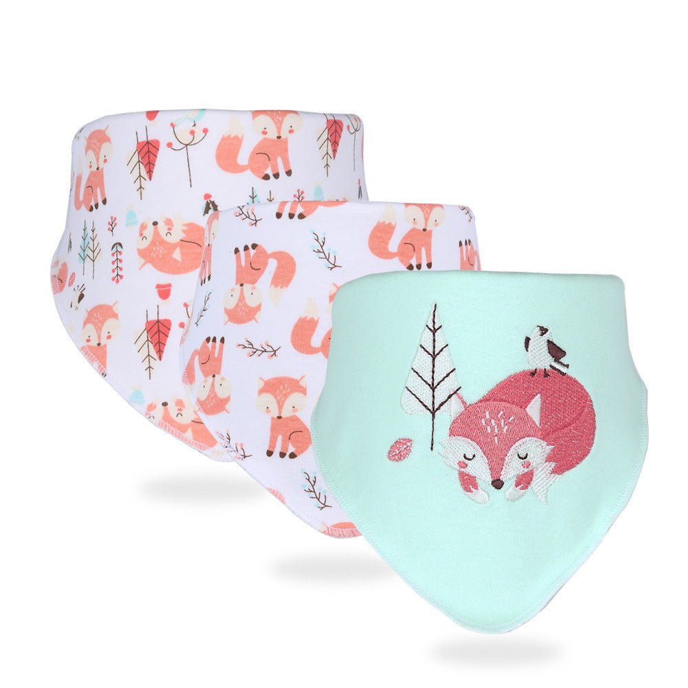 Simple Printed Baby Products Cotton Saliva Towel - Krosscanada