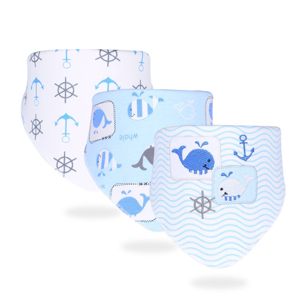 Simple Printed Baby Products Cotton Saliva Towel - Krosscanada