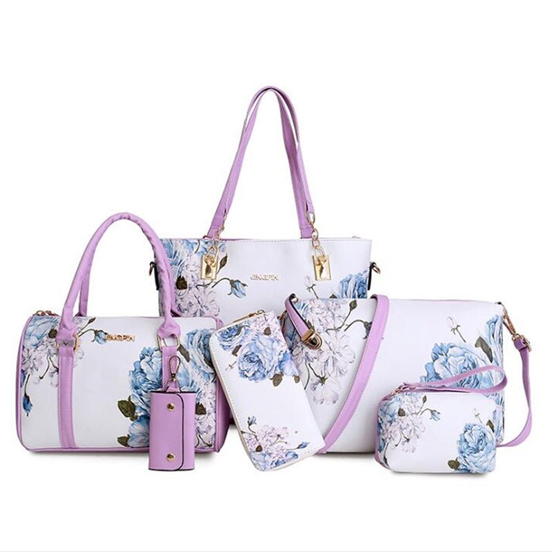 Six piece portable women's bag set - Krosscanada
