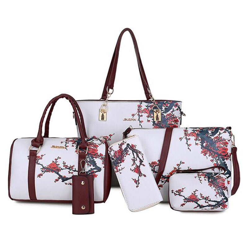 Six piece portable women's bag set - Krosscanada