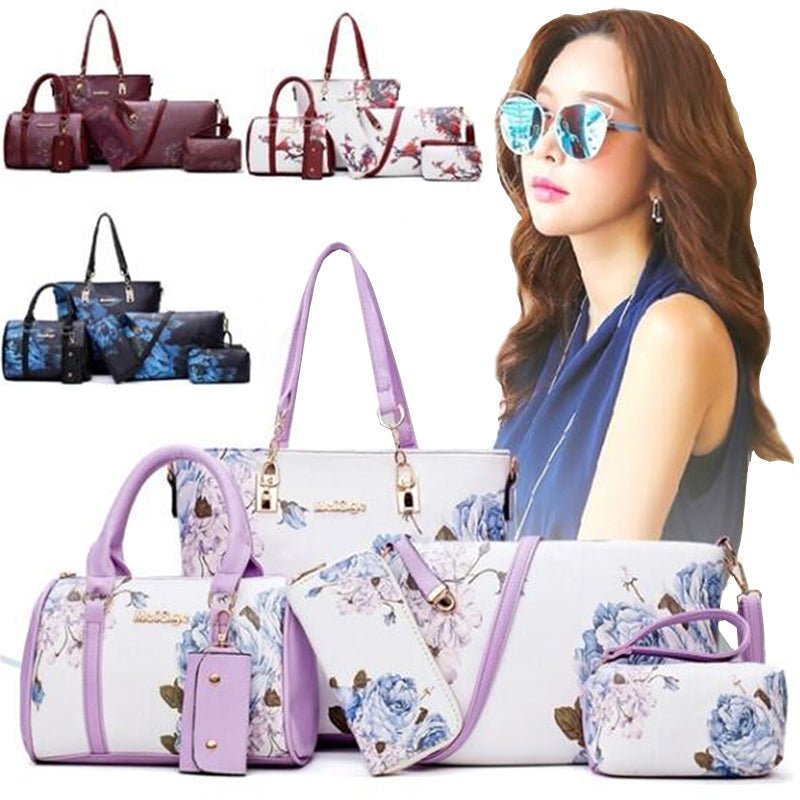 Six piece portable women's bag set - Krosscanada