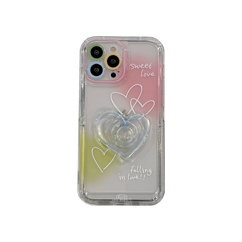 Smudge Line Love English Applicable IP 14 Phone Case Bracket - Krosscanada