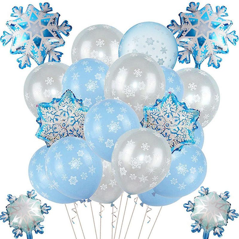Snowflake Latex Balloon Set Decoration Christmas - Krosscanada