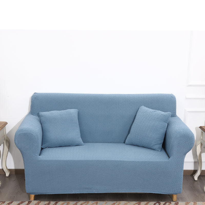 Solid Color Armrest Lattice Simple Fashion Sofa Cover - Krosscanada