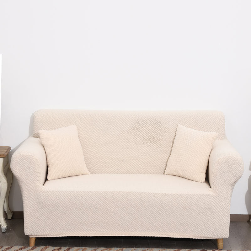 Solid Color Armrest Lattice Simple Fashion Sofa Cover - Krosscanada