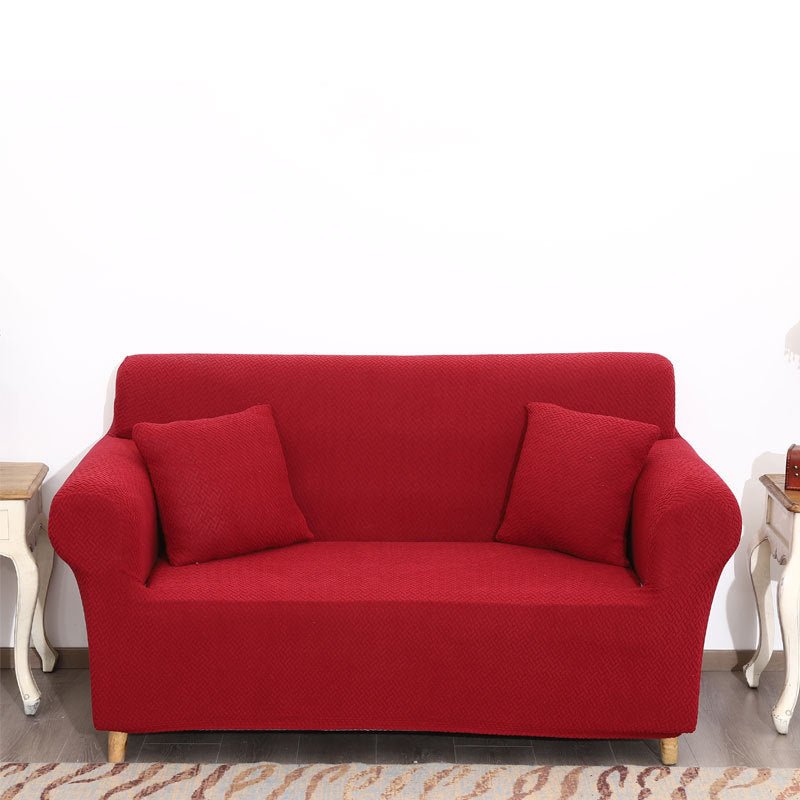 Solid Color Armrest Lattice Simple Fashion Sofa Cover - Krosscanada
