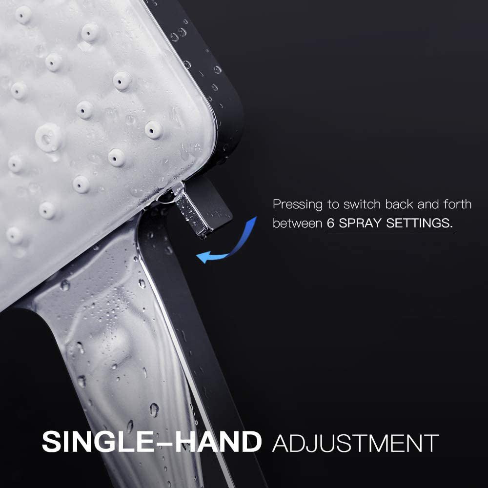 Square Handheld Set Boom 6 - function Pressurized Shower - Krosscanada