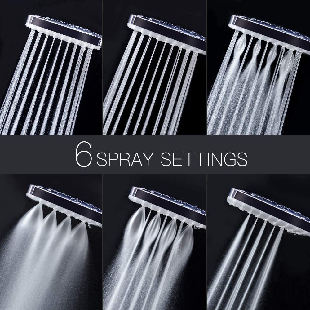 Square Handheld Set Boom 6 - function Pressurized Shower - Krosscanada