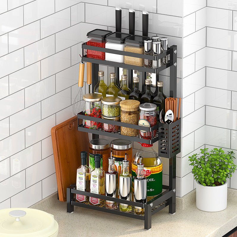 Stainless Steel Kitchen Rack Thickened Seasoning Rack Multi Layer Kitchen Seasoning Storage Rack - Krosscanada