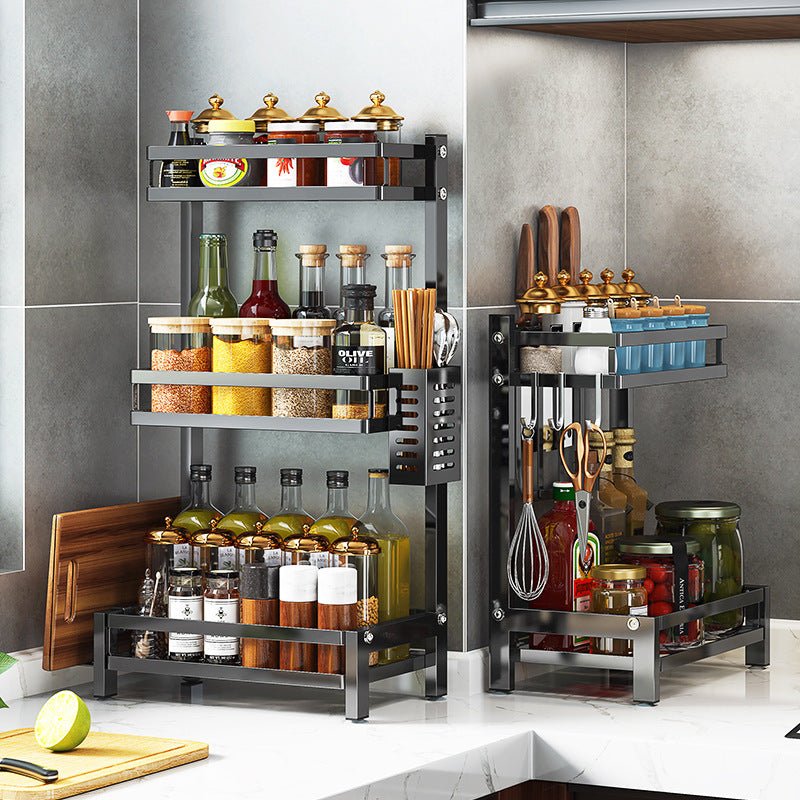 Stainless Steel Kitchen Rack Thickened Seasoning Rack Multi Layer Kitchen Seasoning Storage Rack - Krosscanada
