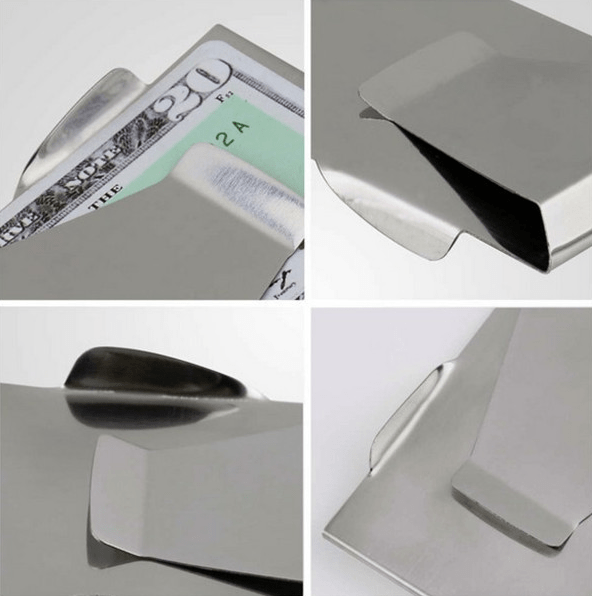 Stainless Steel Multi - purpose Wallet Banknote Clip Bank Card Holder Wallet Metal Wallet US Dollar Clip - Krosscanada