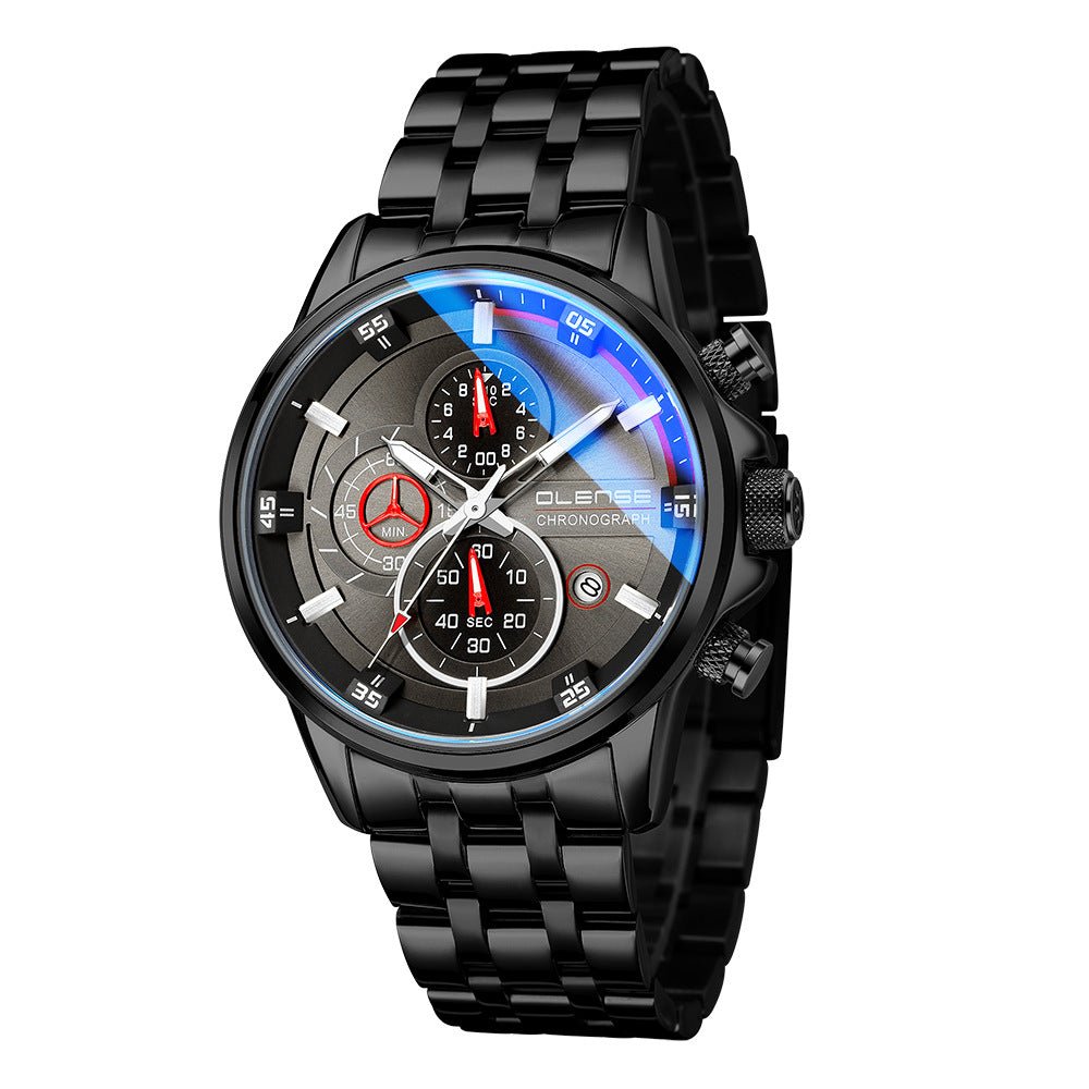 Stainless Steel Quartz Six - hand Fashion Watch - Krosscanada