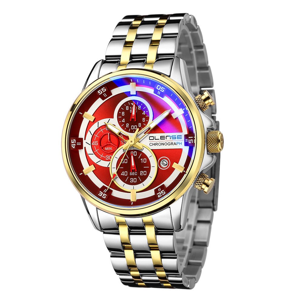 Stainless Steel Quartz Six - hand Fashion Watch - Krosscanada