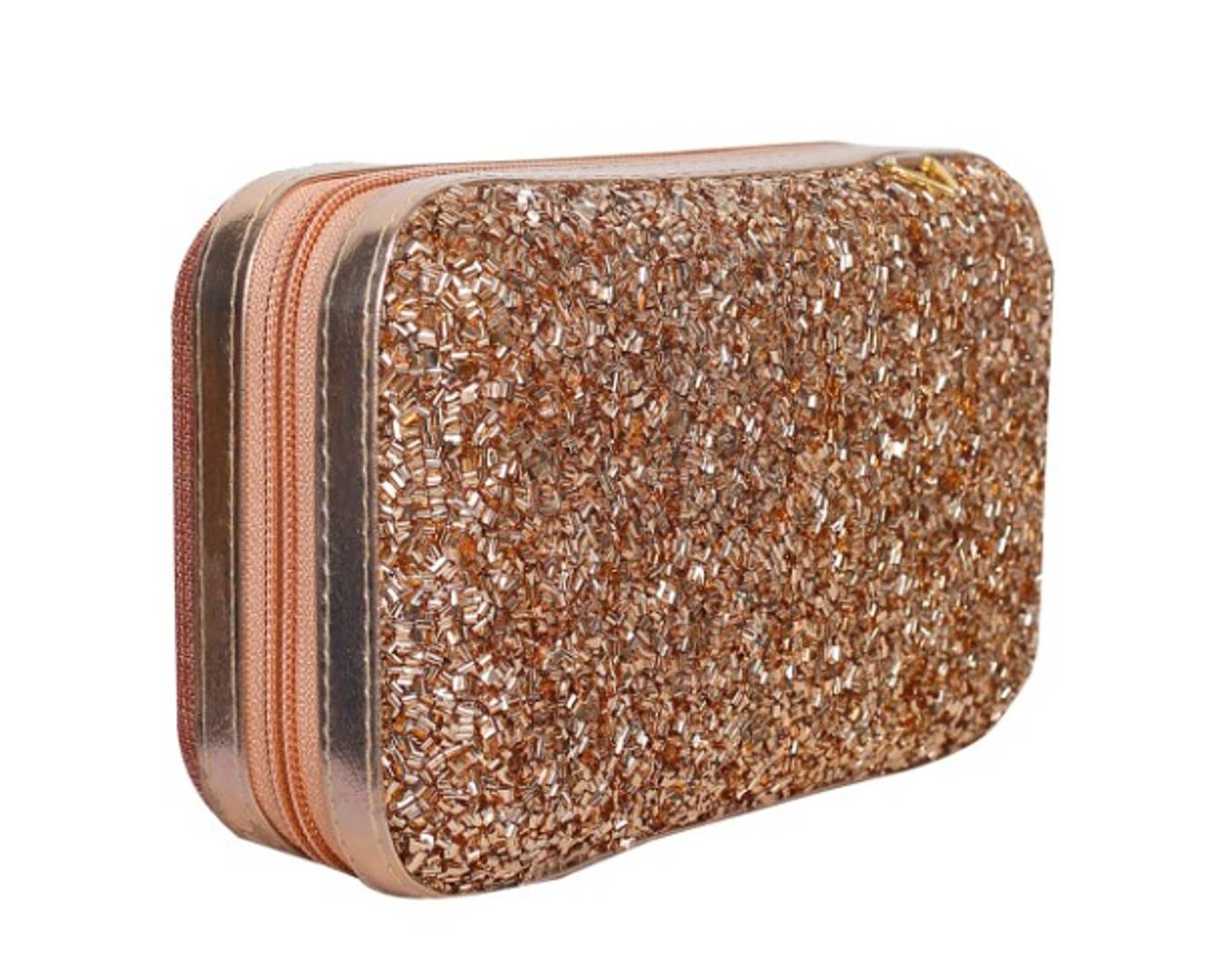 Stylish Synthetic Zari Box Clutch for Women's - Krosscanada