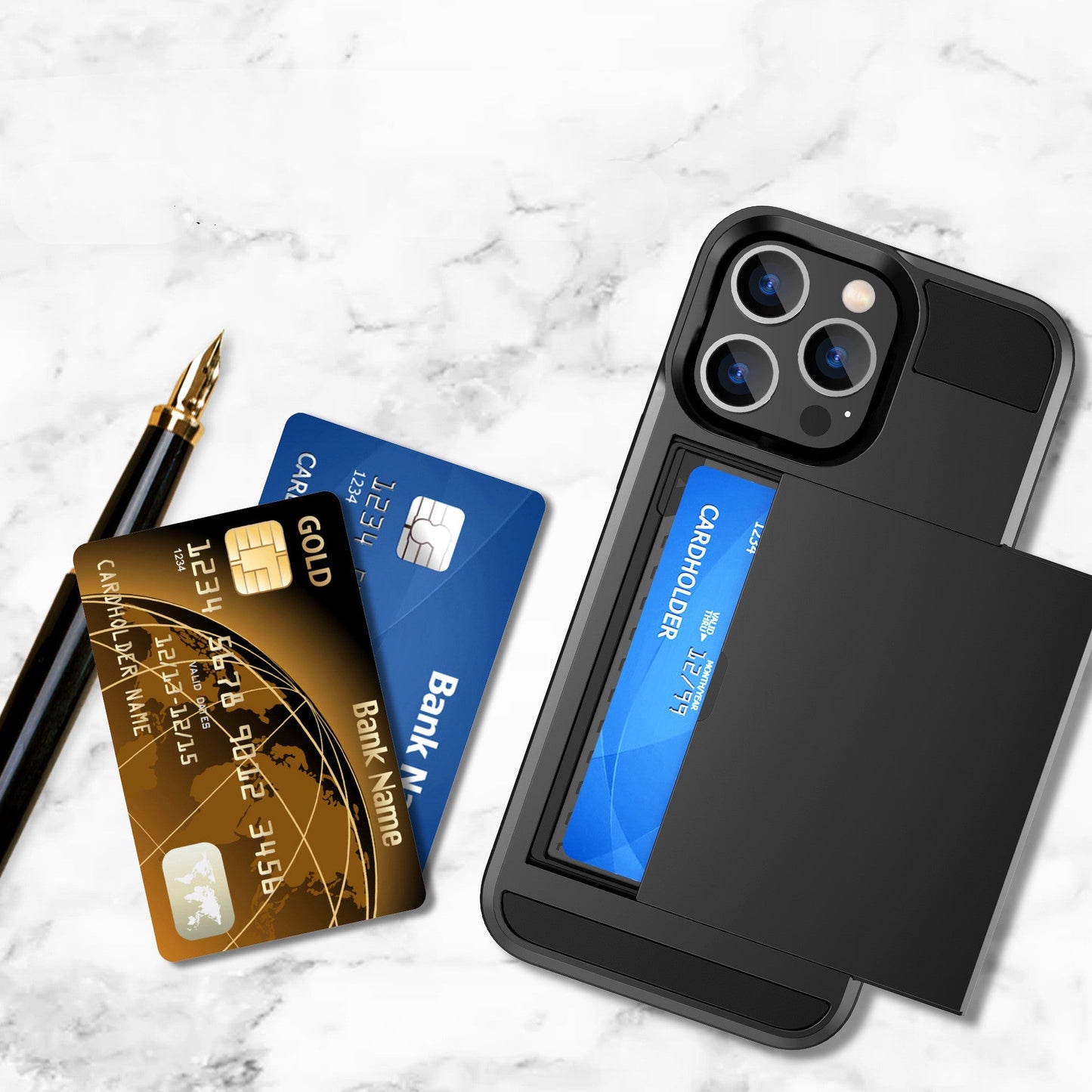 Suitable For IPhone14 Max Slide Card Phone Case - Krosscanada