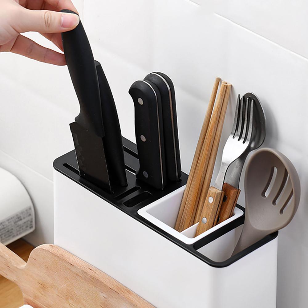 Tableware Storage Holders Kitchen Knife Plastic Storages Racks for Kitchen Convenience Cabinet - Krosscanada