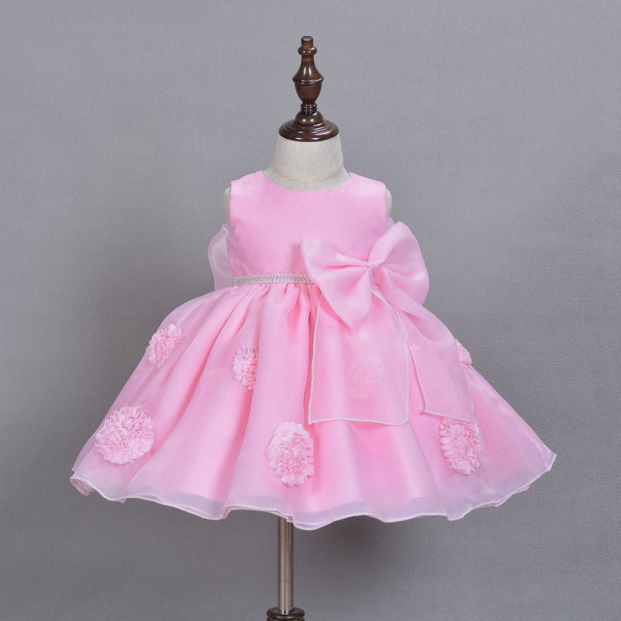 The Spring And Summer Of 2021 Years Old Female Infant Baby Child Princess Dress Girls DressPink Flower Girl Dress Skirt - Krosscanada
