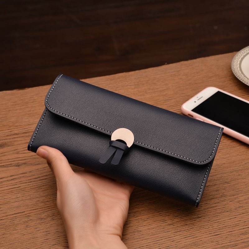 Three - fold buckle long wallet - Krosscanada