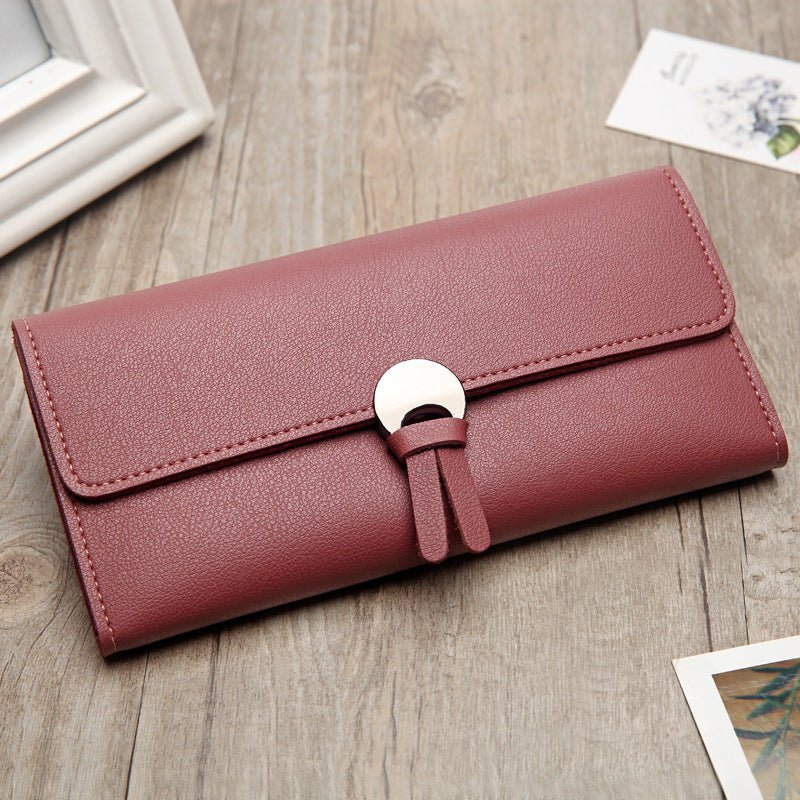 Three - fold buckle long wallet - Krosscanada