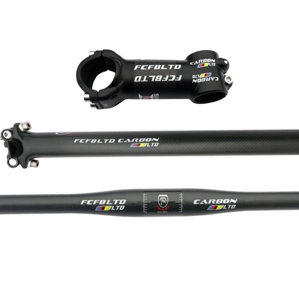 Three - piece Full Carbon Fiber Road Bike Handlebar Set - Krosscanada